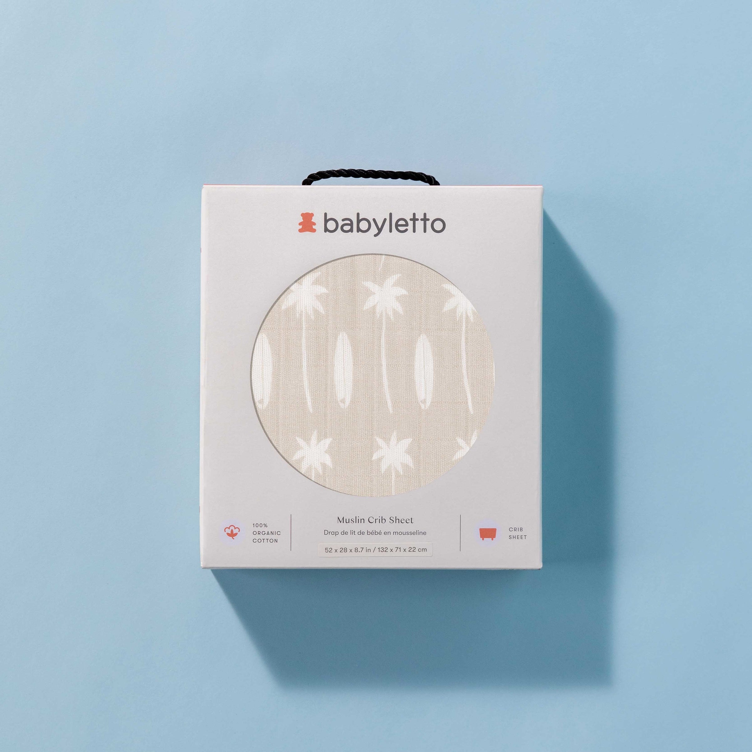 T27035,Beach Bum Muslin Crib Sheet in GOTS Certified Organic Cotton