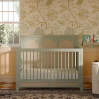 M24801FSPSEW,Eloise 4-in-1 Convertible Crib in French Sage and Performance Sand Eco-Weave