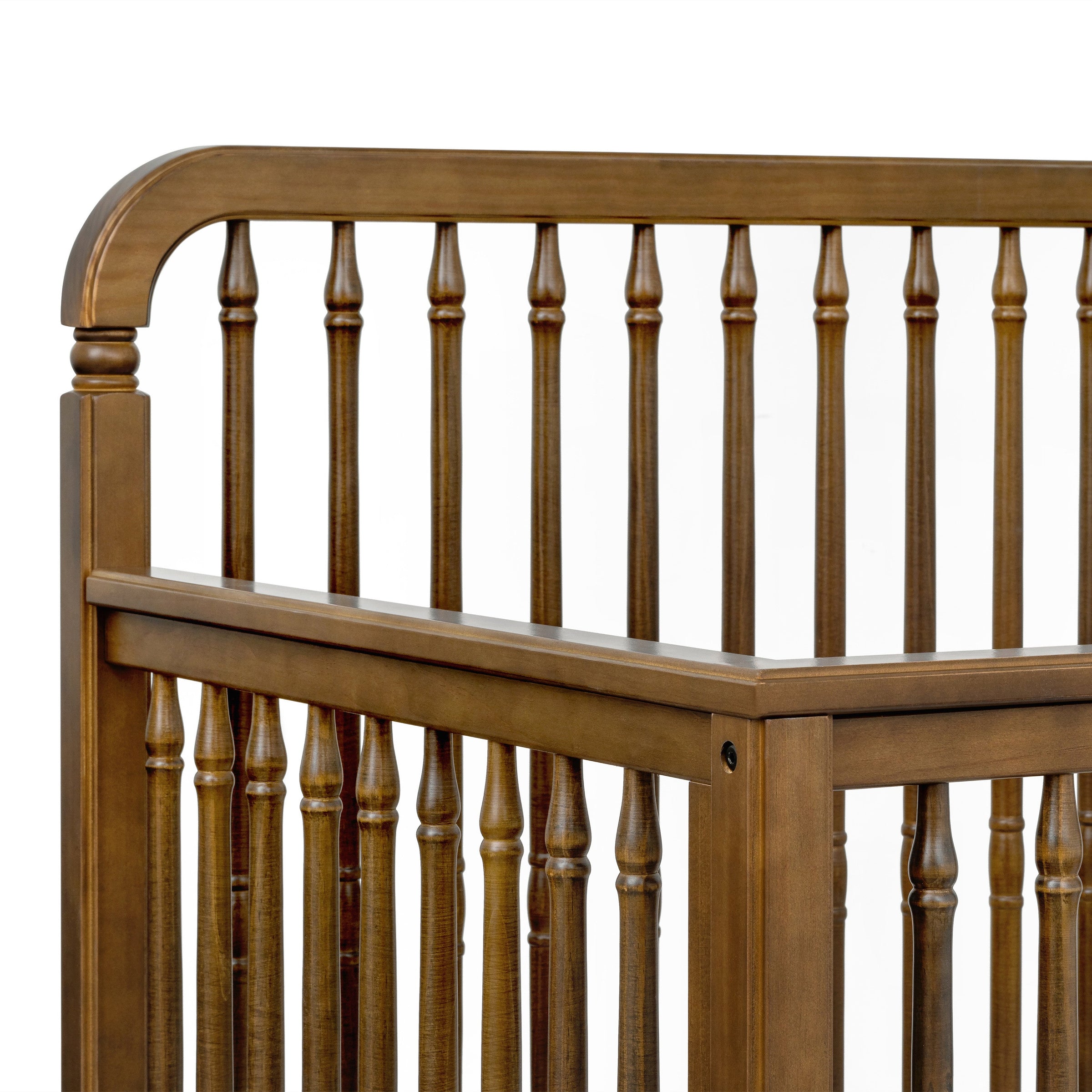M7141NL,Liberty 4-in-1 Convertible Spindle Crib in Natural Walnut