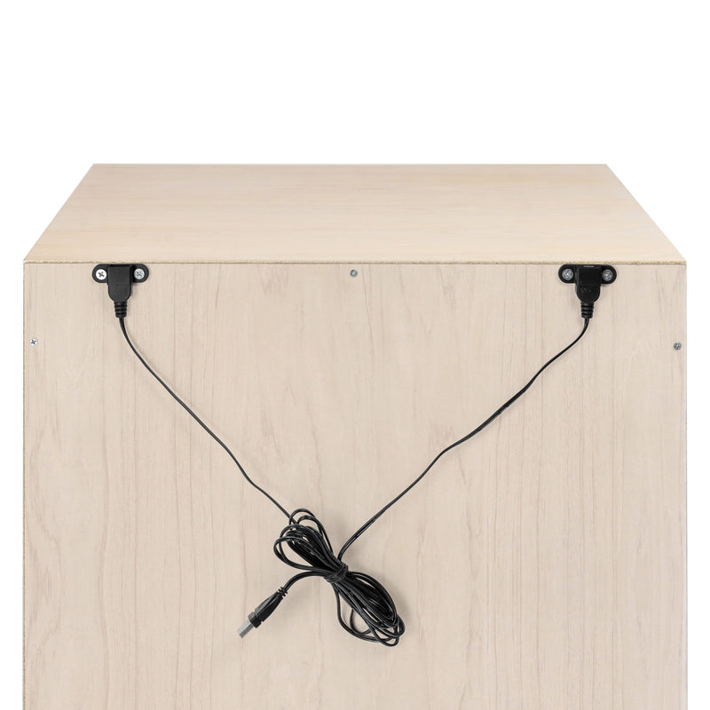 M4260NXW,Hudson Nightstand with USB Port in Washed Natural / White