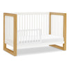 M23301RWHY,Nantucket 3-in-1 Convertible Crib w/Toddler Bed Conversion Kit in Warm White/Honey