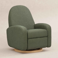 M23188OBLB,Nami Glider Recliner w/ Electronic Control and USB in Olive Boucle w/Light Wood Base