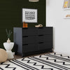 M4216B,Hudson 6-Drawer Double Dresser  Assembled in Black