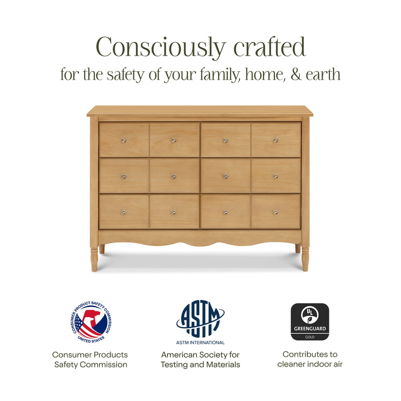 M7116HY,Liberty 6-Drawer Assembled Dresser in Honey