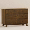 M32526NL,Hudson Modern 6-Drawer Assembled Double Dresser in Natural Walnut