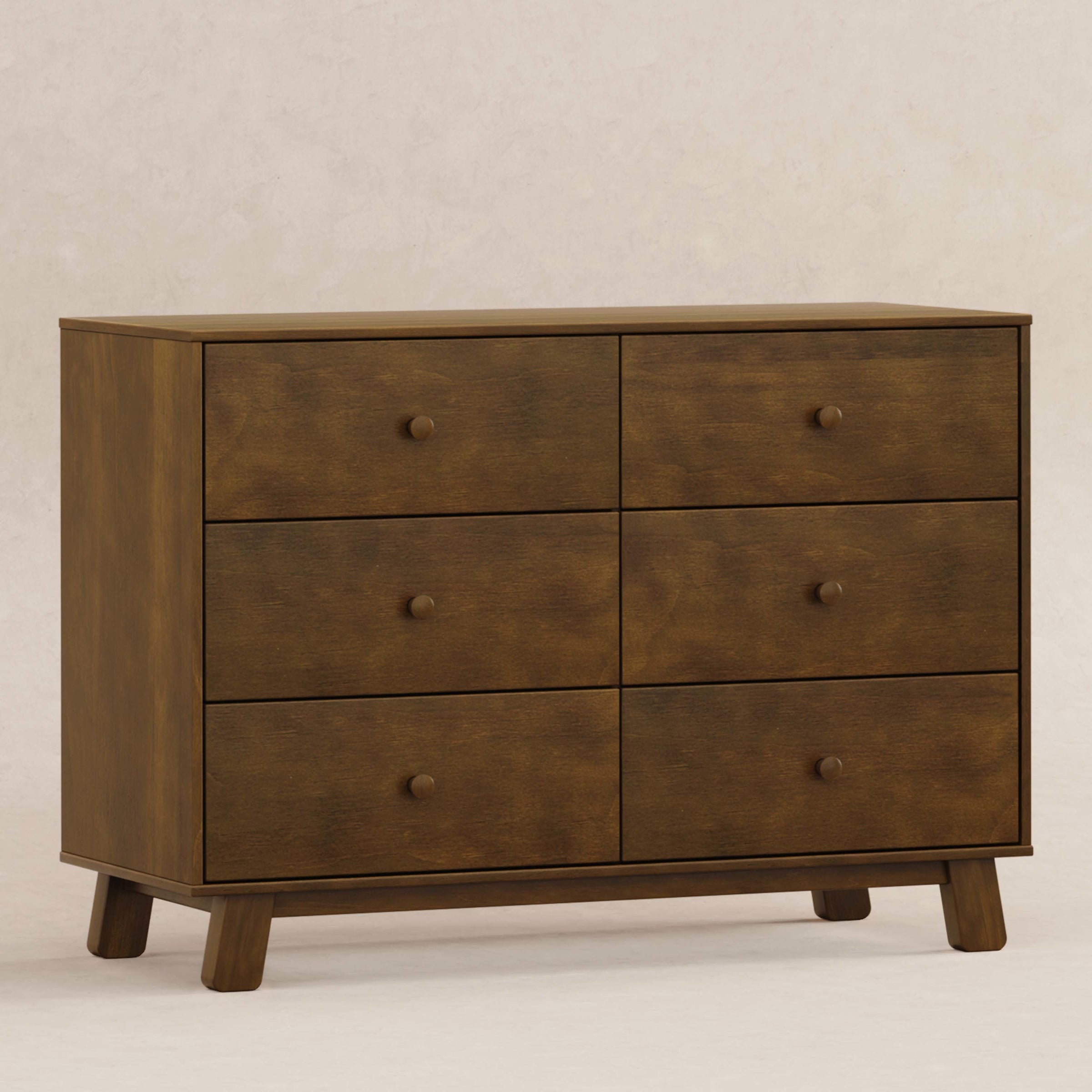 M32526NL,Hudson Modern 6-Drawer Assembled Double Dresser in Natural Walnut