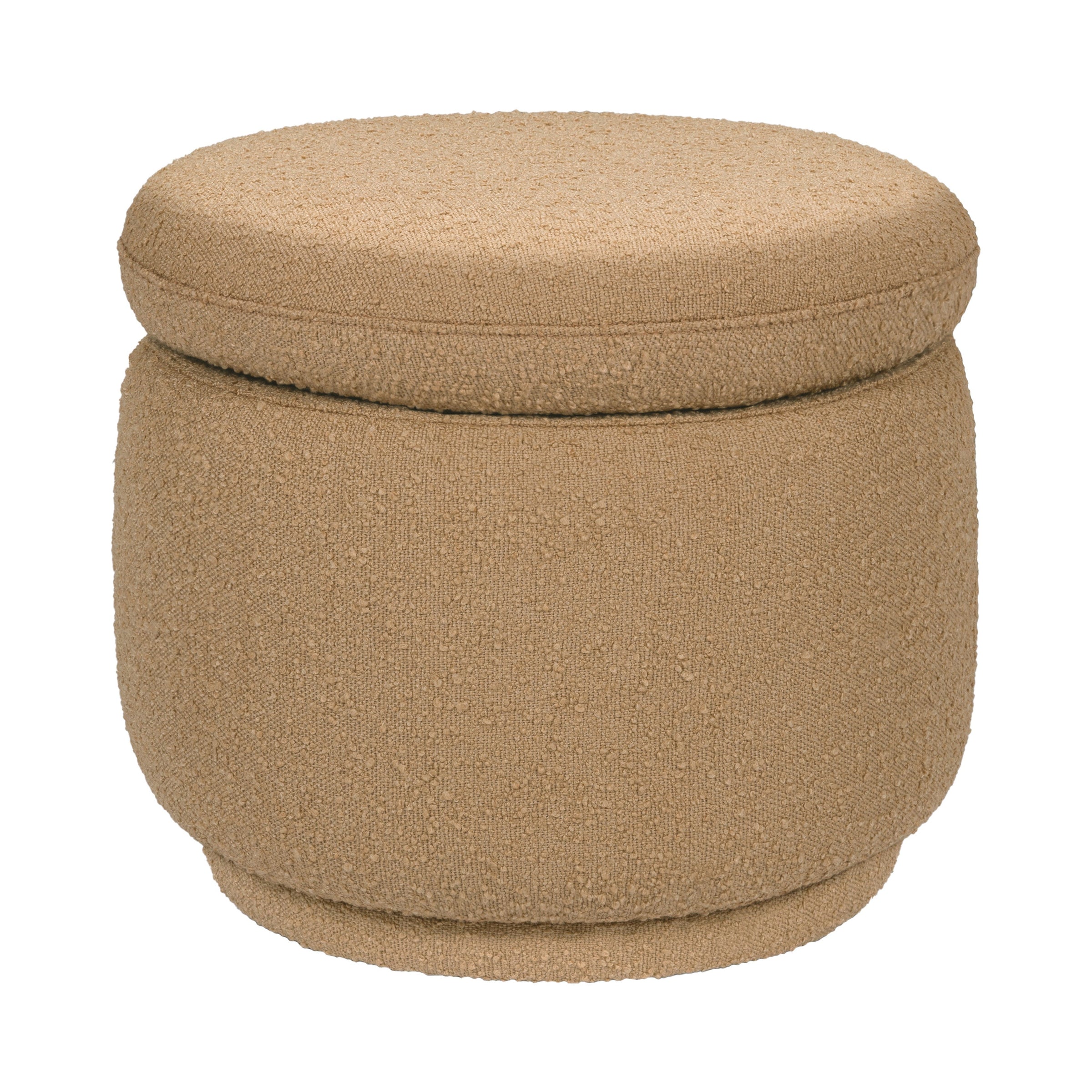 M22985SAB,Enoki Storage Ottoman in Sand Boucle
