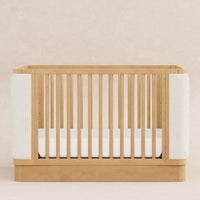 M26201HYWB,Bondi Boucle 4-in-1 Convertible Crib w/ Toddler Bed Kit in Honey with Ivory Boucle