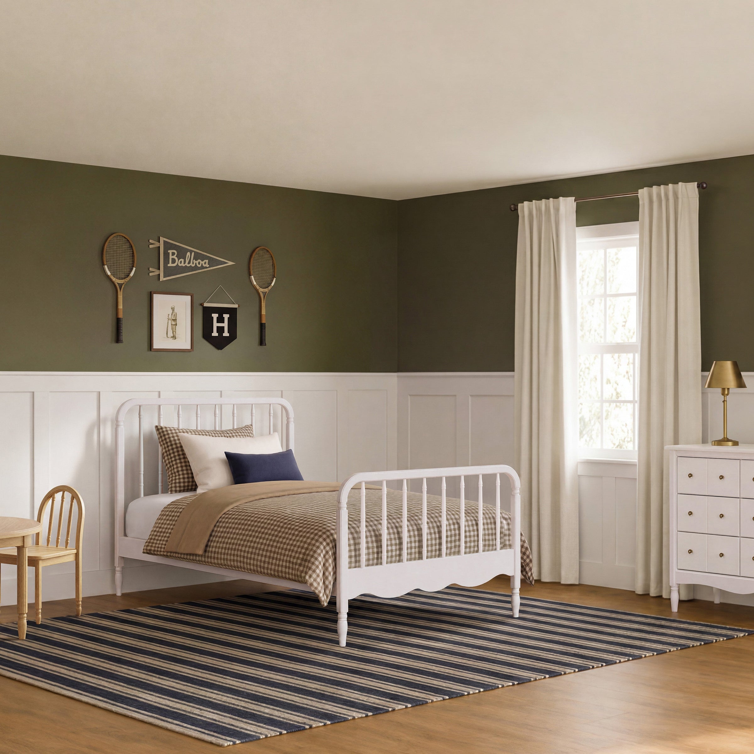 M7169RW,Liberty Spindle Twin Bed in Warm White