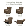 M27787PTEB,Devon Recliner and Swivel Glider in Performance Truffle Eco-Basketweave