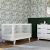 M4201W,Hudson 3-in-1 Convertible Crib w/Toddler Bed Conversion Kit in White Finish