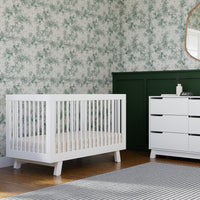 M4201W,Hudson 3-in-1 Convertible Crib w/Toddler Bed Conversion Kit in White Finish
