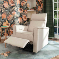 M17186PBEW,Willa Plus Power Glider Recliner w/ Power Headrest in Performance Beach Eco-Weave