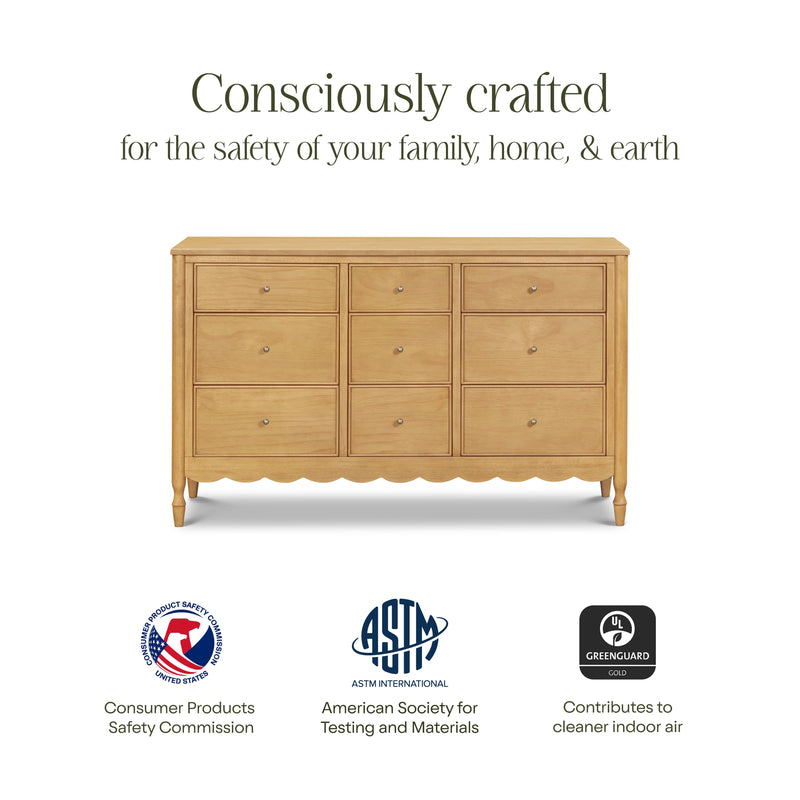 M32328HY,Ambrosia 9-Drawer Assembled Dresser in Honey