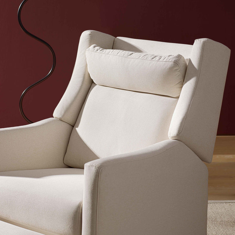 M11286PCMEW,Kiwi Plus Power Glider Recliner w/ Power Headrest in Performance Cream Eco-Weave