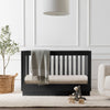 M8601KB,Harlow 3-in-1 Convertible Crib w/Toddler Bed Conversion Kit in Black/Acrylic