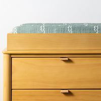 T27137,Ocean Waves Quilted Muslin Changing Pad Cover Ocean Waves Quilted Muslin Changing Pad Cover