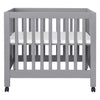 M6698G,Origami Mini Crib in Grey Finish