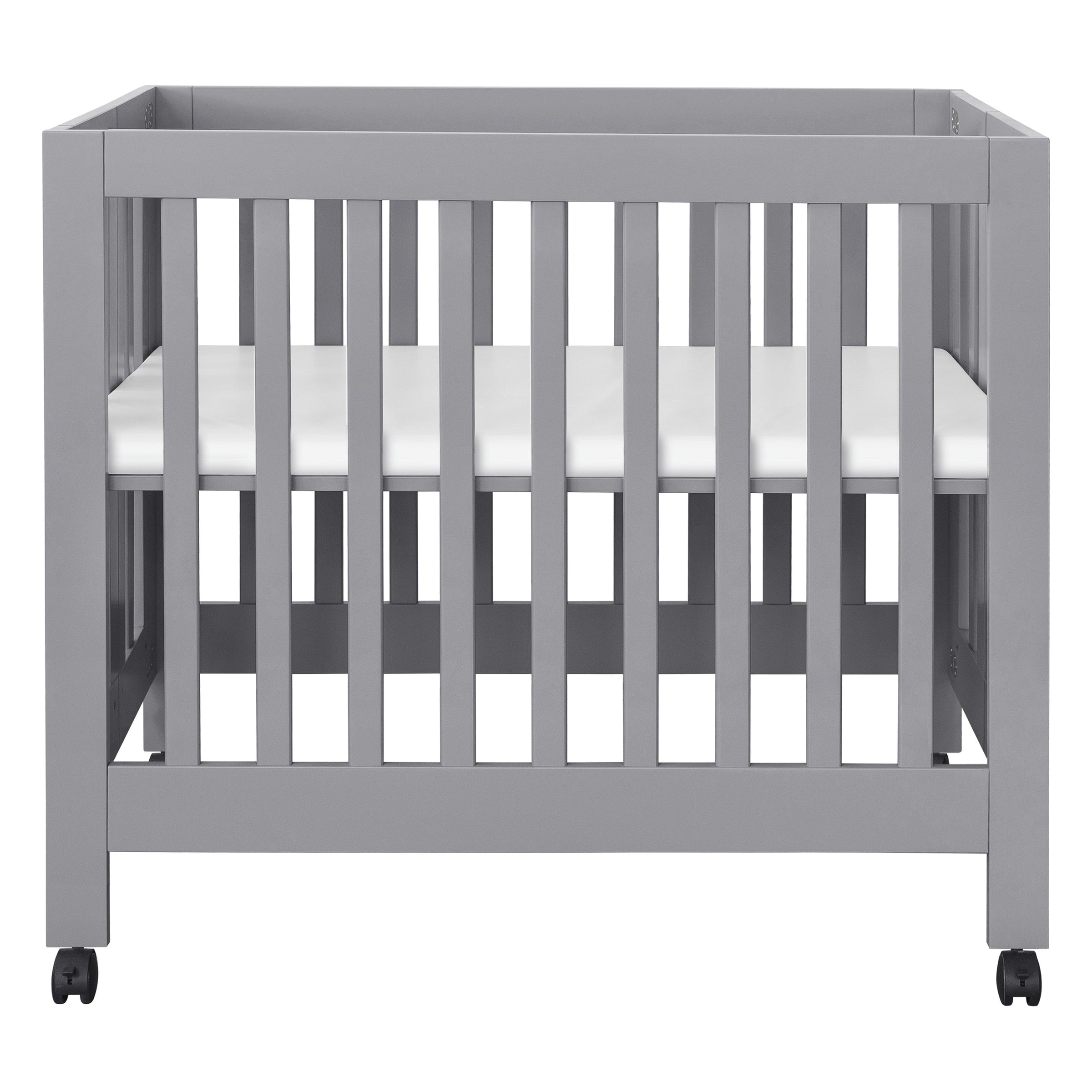 M6698G,Origami Mini Crib in Grey Finish