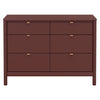 M25616CR,Bondi 6-Drawer Assembled Dresser in Crimson