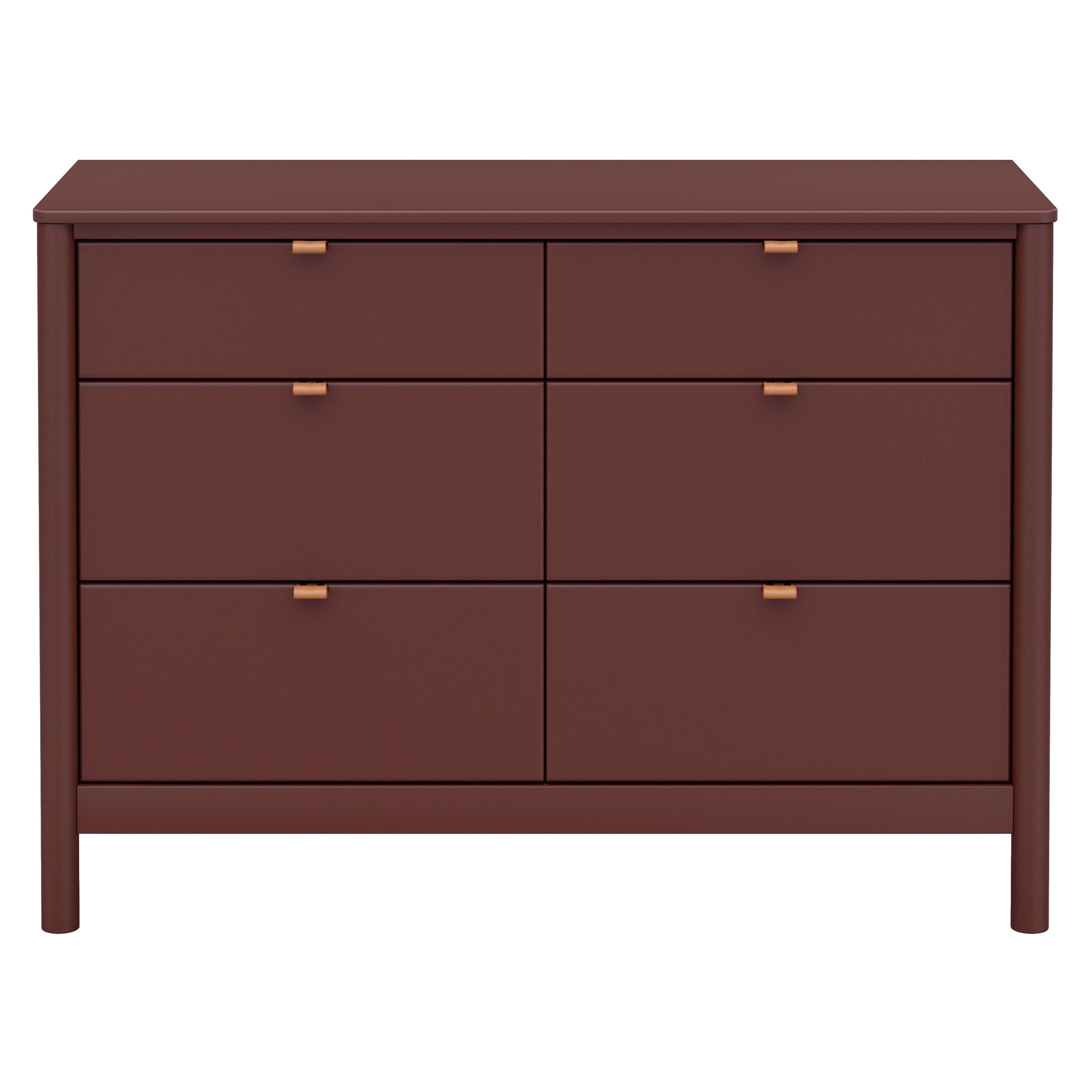 M25616CR,Bondi 6-Drawer Assembled Dresser in Crimson