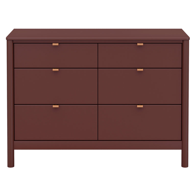 M25616CR,Bondi 6-Drawer Assembled Dresser in Crimson