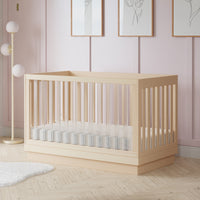 M8601KNX,Harlow 3-in-1 Convertible Crib w/Toddler Bed Conversion Kit in Washed Natural/