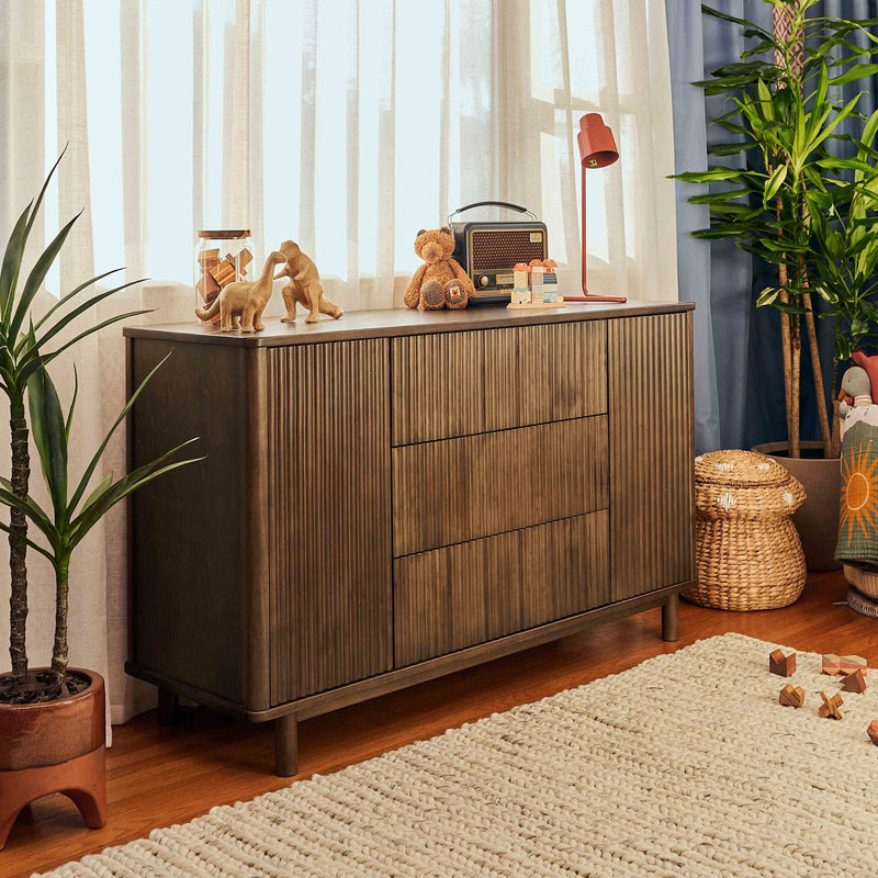 M29816NL,Pogo Tambour Assembled Dresser in Natural Walnut