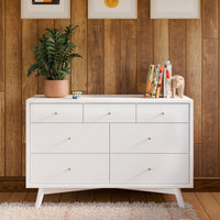 M15916W,Palma 7-Drawer Double Dresser  Assembled in White