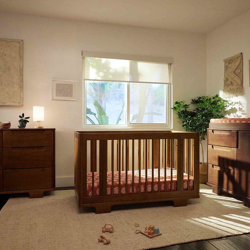 M23401NL,Yuzu 8-in-1 Convertible Crib w/All-Stages Conversion Kits in Natural Walnut