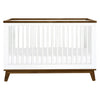 M5801WNL,Scoot 3-in-1 Convertible Crib w/ToddlerBed Conversion Kit in White/NaturalWalnut