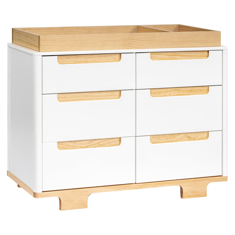 M23426WN,Yuzu 6-Drawer Dresser in White/Natural