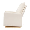 M20984CSHLB,Cali Pillowback Chair and a Half Glider in Chantilly Fleece w/ Light Wood Base