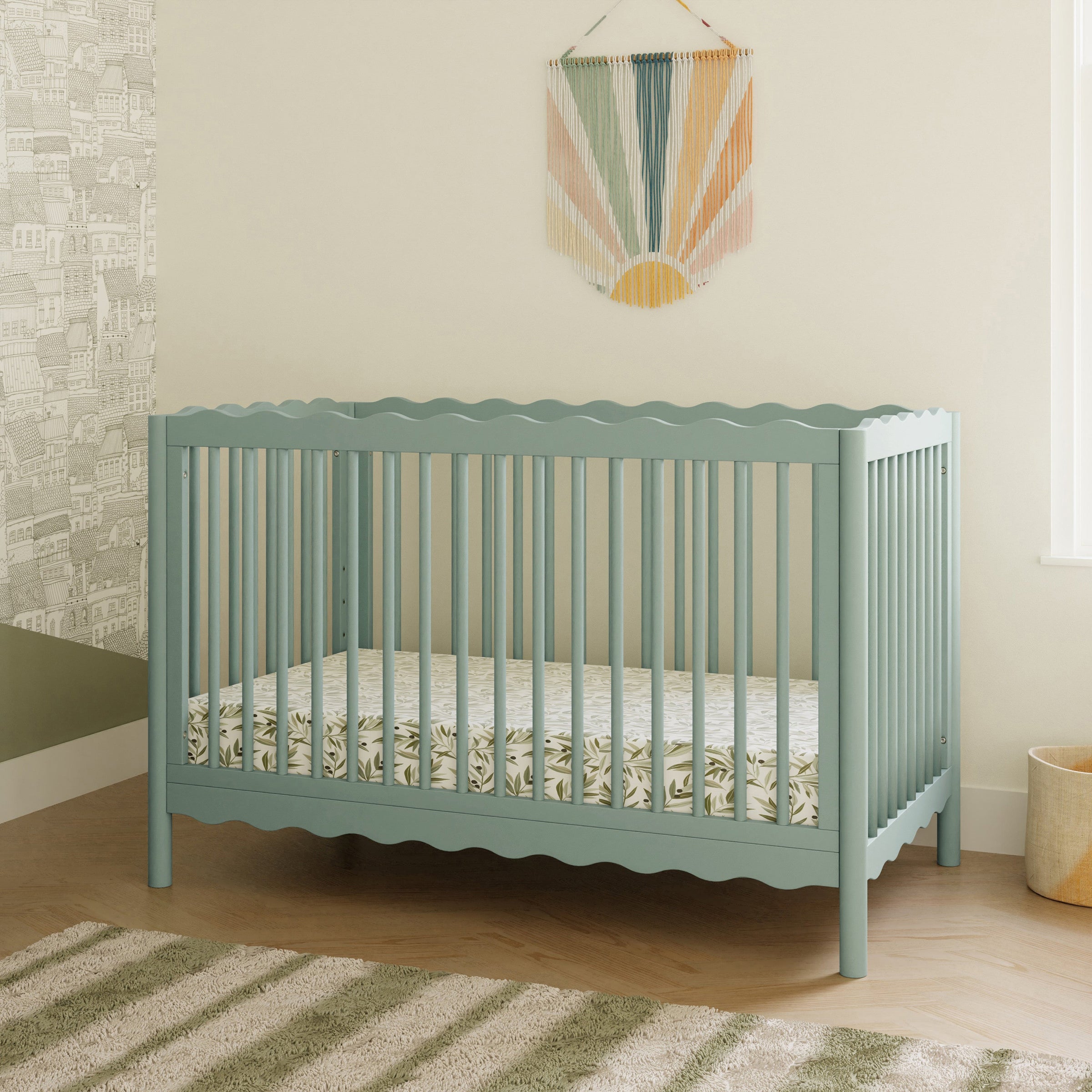 M27901LS,Swell 4-in-1 Convertible Crib w/Toddler Conversion Kit in Light Sage