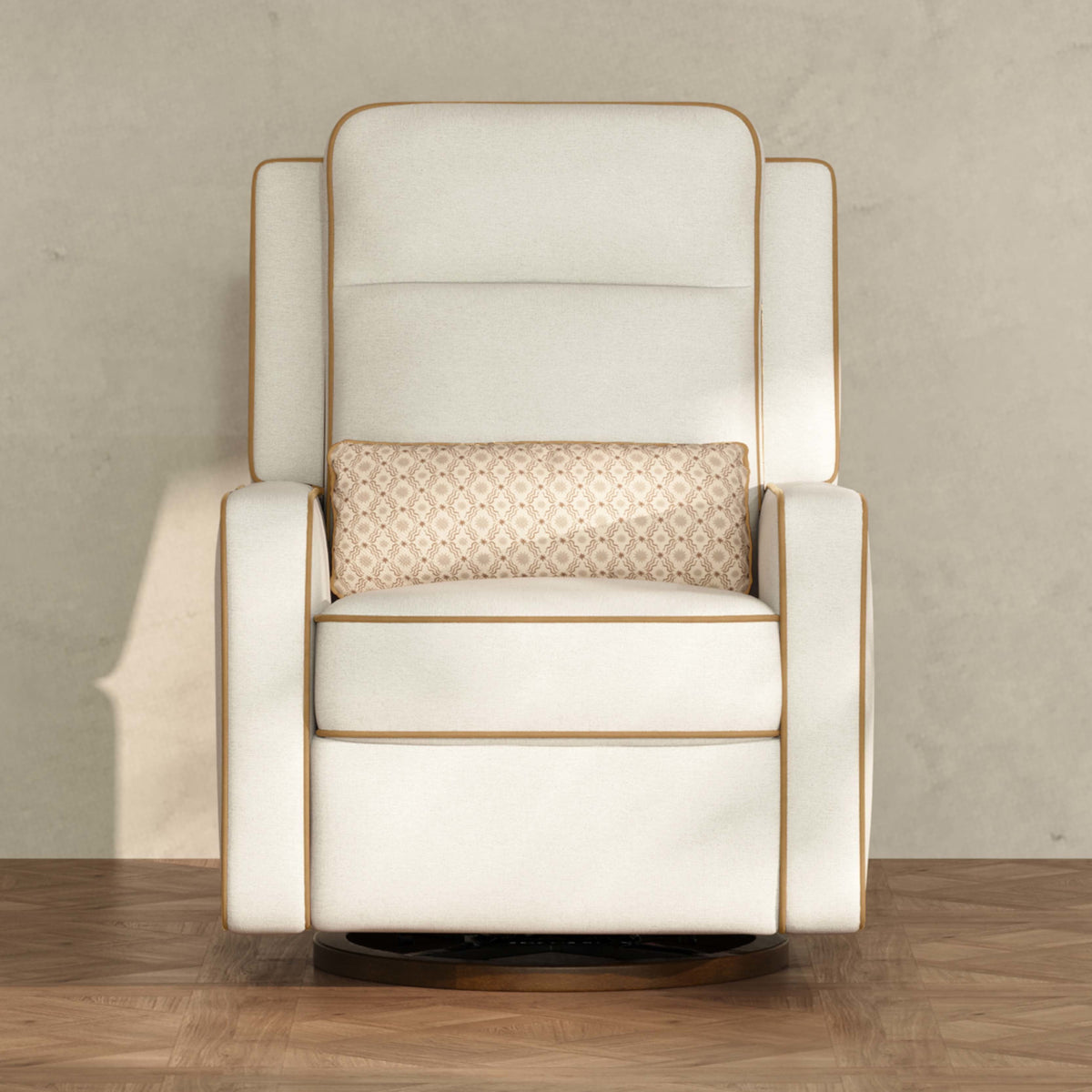 M23082PCMTB,Nate Berkus x Babyletto Sigi Pro Power Recliner in Performance Cream Linen w/Toffee Base