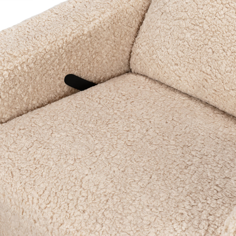 M22287CSG,Crewe Recliner and Swivel Glider in Chai Shearling