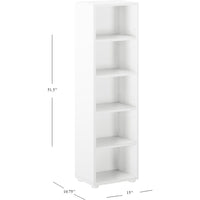 Maxtrix Narrow 5 Shelf Bookcase