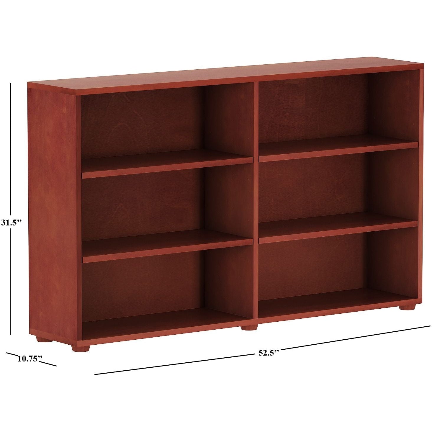 Maxtrix Double Low 6 Shelf Bookcase