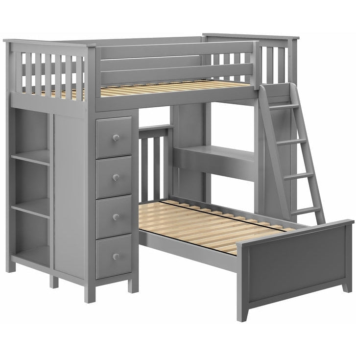 Solutions Kensington Loft Bed Storage Study + Twin Bed