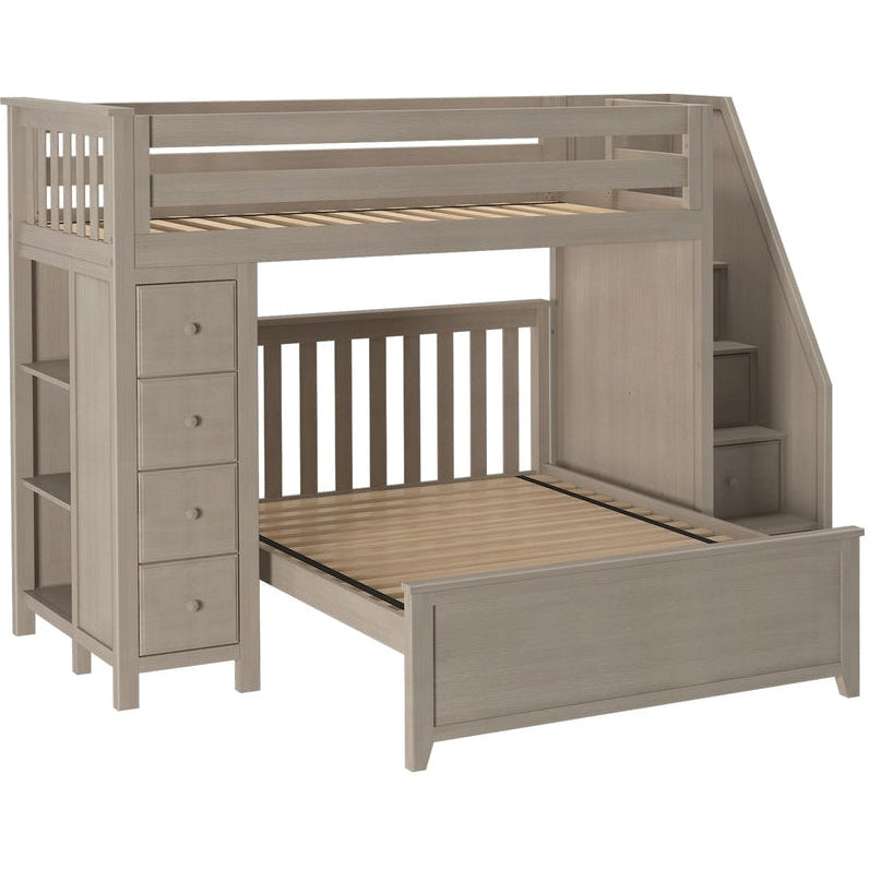Solutions Oxford Staircase Loft Bed Storage + Full Bed