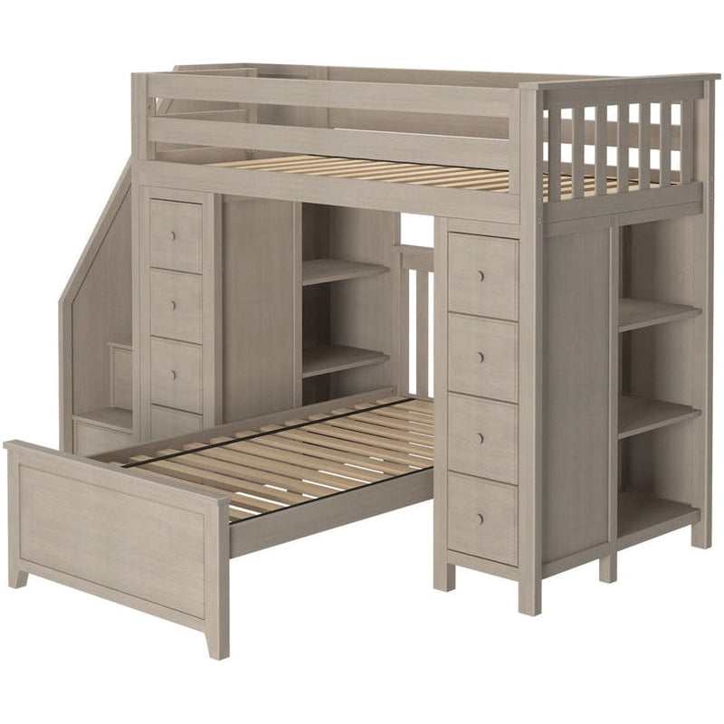 Solutions Chester Staircase Loft Bed Storage + Twin Bed