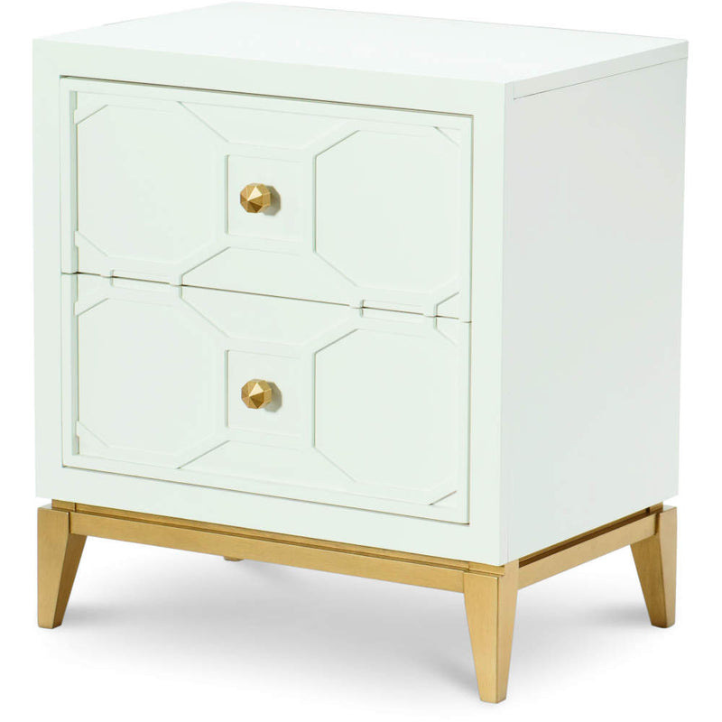 Manhattan Nightstand with Decorative Lattice