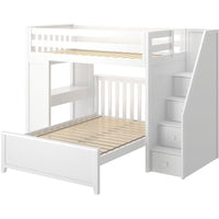 Solutions Brighton Staircase Loft Bed Desk + Full Bed