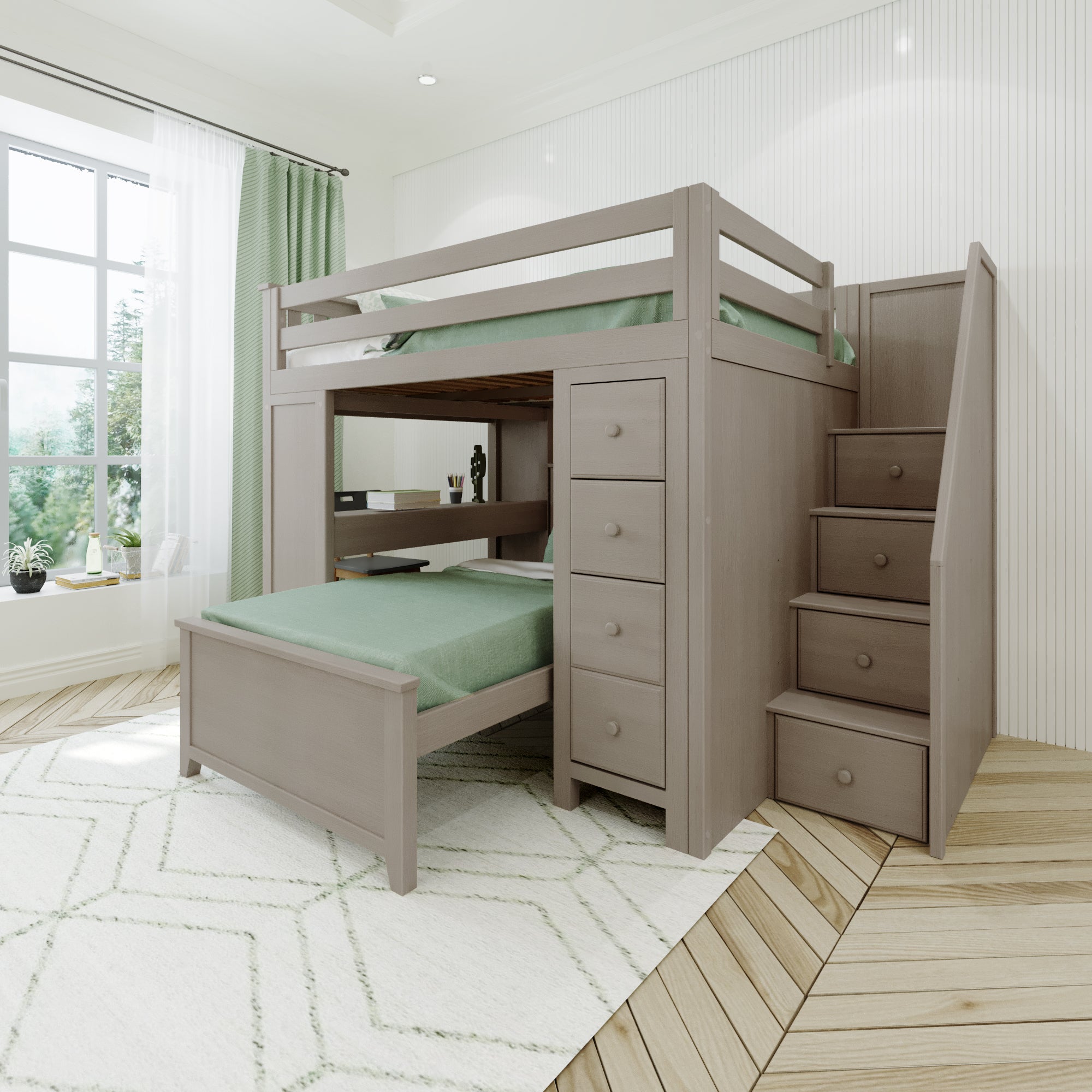 Ayres l shaped outlet bunk bed with drawers