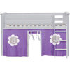 Solutions York Twin Play Loft with Purple/White Curtain