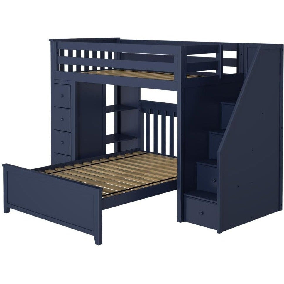 Solutions Oxford Staircase Loft Bed Storage + Full Bed