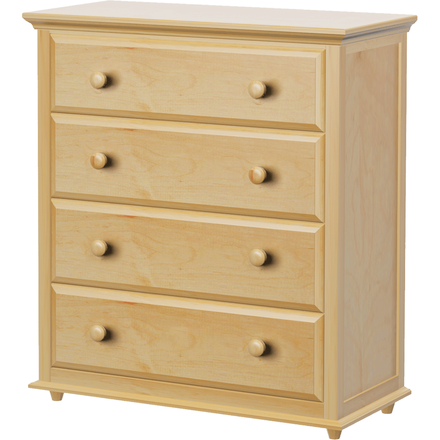 Maxtrix 4 Drawer Dresser with Crown & Base