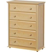 Maxtrix 5 Drawer Dresser with Crown & Base