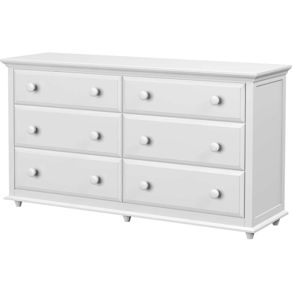 Maxtrix 6 Drawer Dresser with Crown & Base