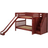 Maxtrix Full Medium Bunk Bed with Stairs and Slide